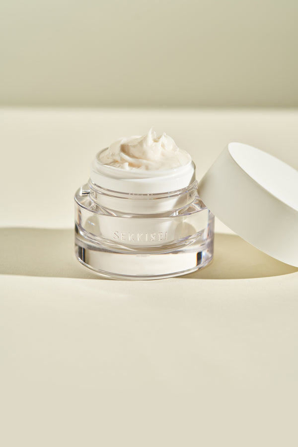 Sekkisei Clear Wellness Overnight Cream opened. 